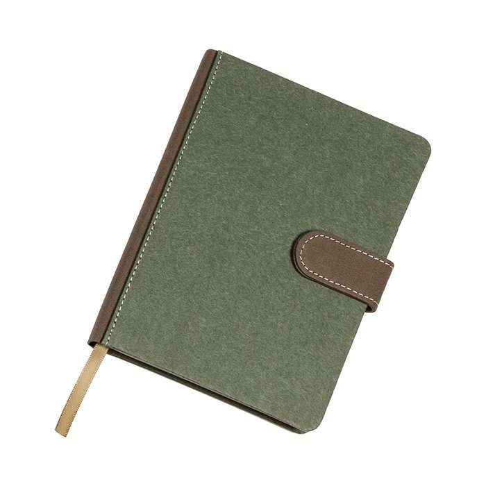 Libreta ecologica pasta rigida y cierre magnetico incluye separador, 80 hojas.
