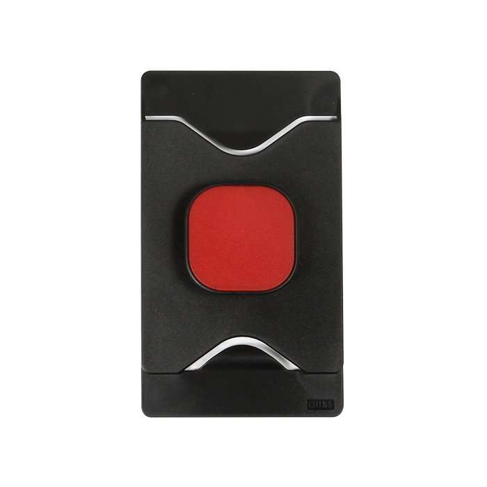 Acesorio para celular con tarjetero y soporte de plastico.