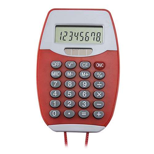CT150 CALCULADORA COLGABLE ENCORE ROJO