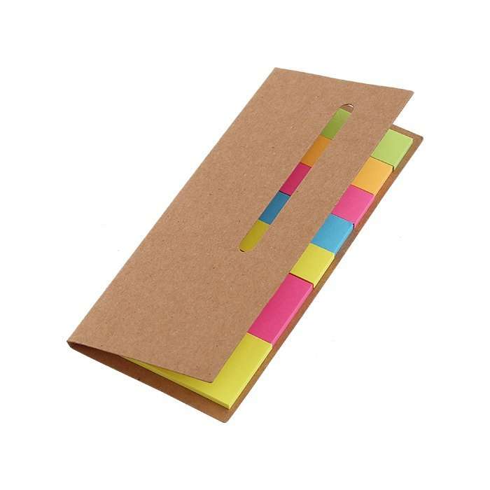 Set de 20 banderines adheribles en 7 colores y cubierta.