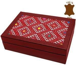 Caja De Relojes y Mancuernillas Con Brocado PL00535