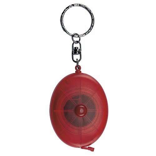 PRO008 LLAVERO FLEXÓMETRO OVALADO ROJO TRASLúC.